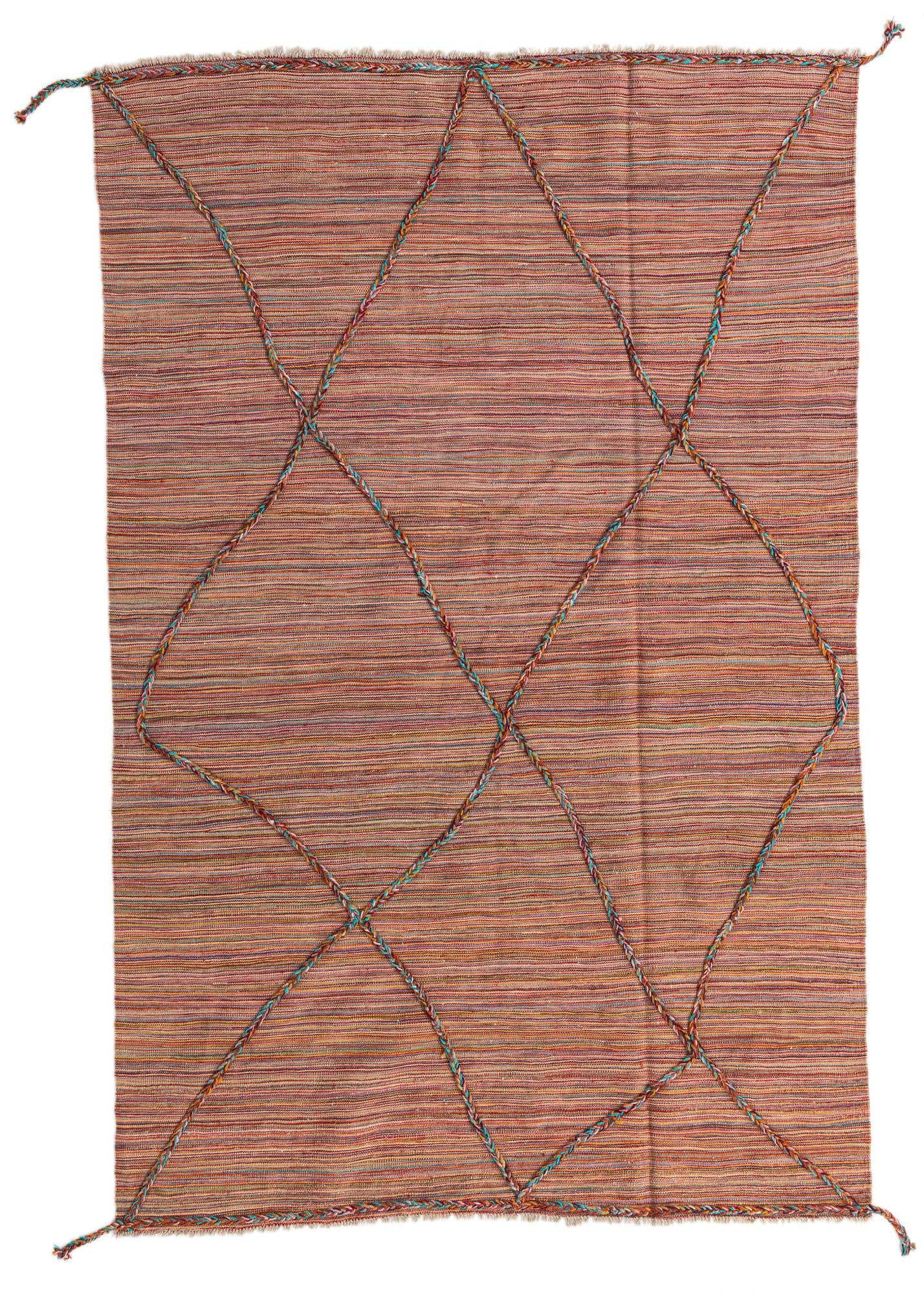 5' 3 x 8' Hand Knotted Moroccan Wool Rug