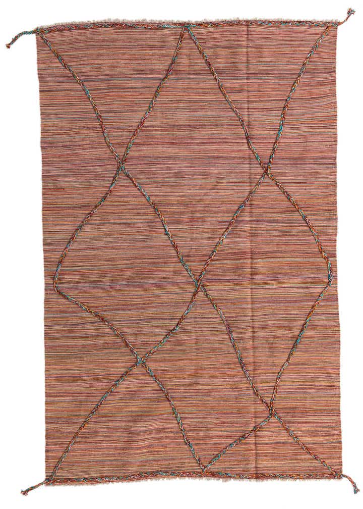 5' 3 x 8' Hand Knotted Moroccan Wool Rug