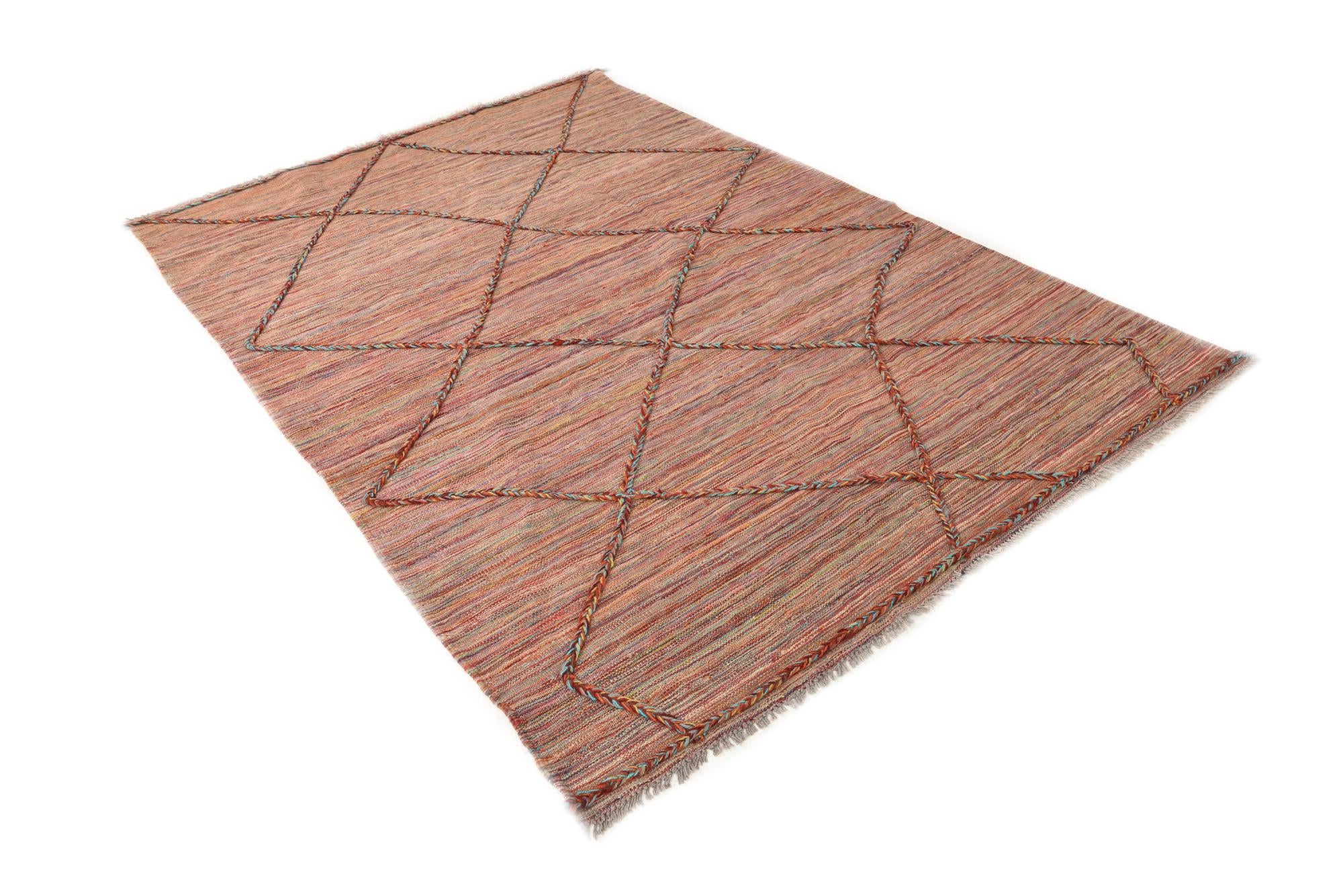 5' 3 x 8' Hand Knotted Moroccan Wool Rug