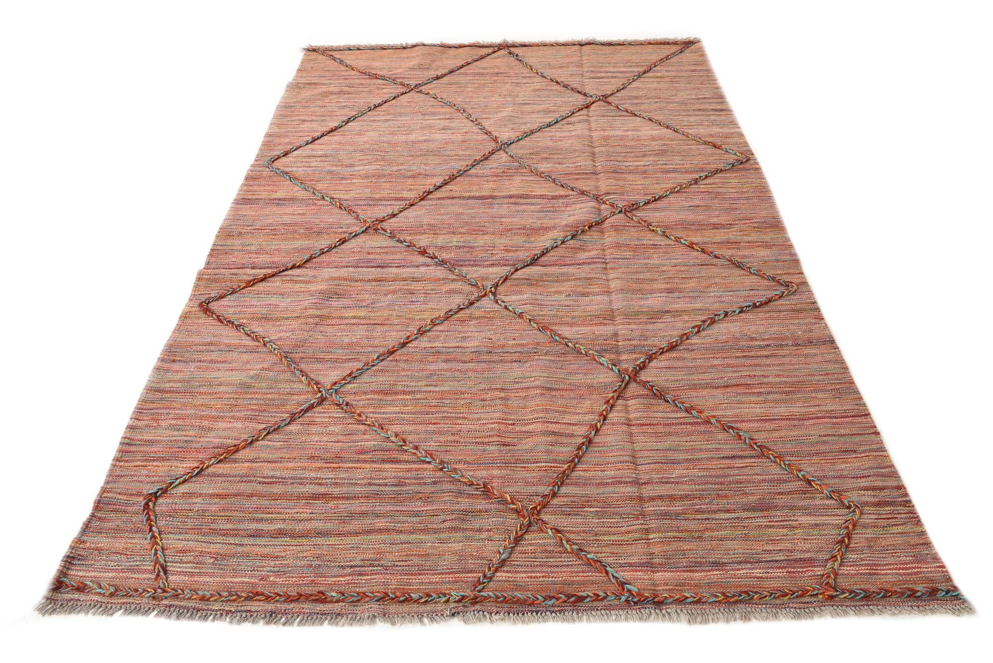 5' 3 x 8' Hand Knotted Moroccan Wool Rug