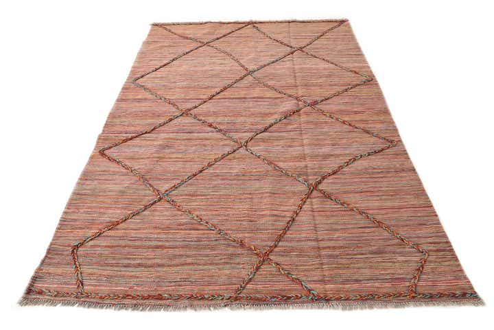 5' 3 x 8' Hand Knotted Moroccan Wool Rug