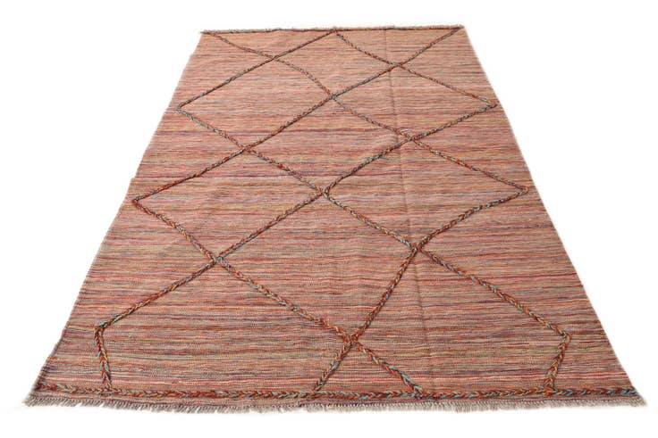 Detail image of 5' 3 x 8' Hand Knotted Moroccan Wool Rug