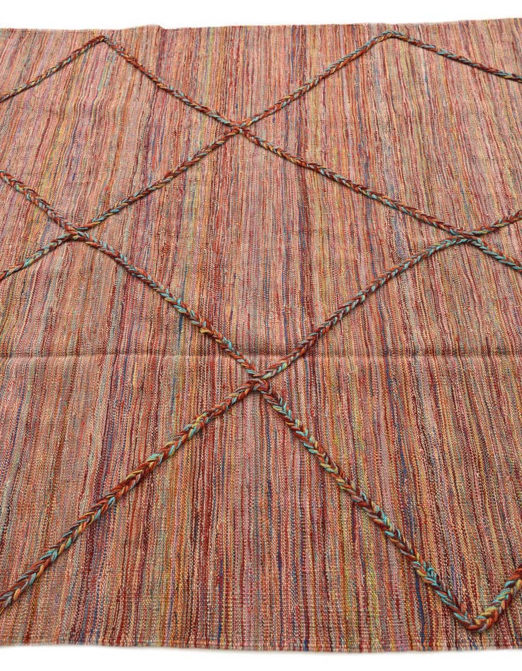 Detail image of 5' 3 x 8'  Hand Knotted Moroccan Wool Rug