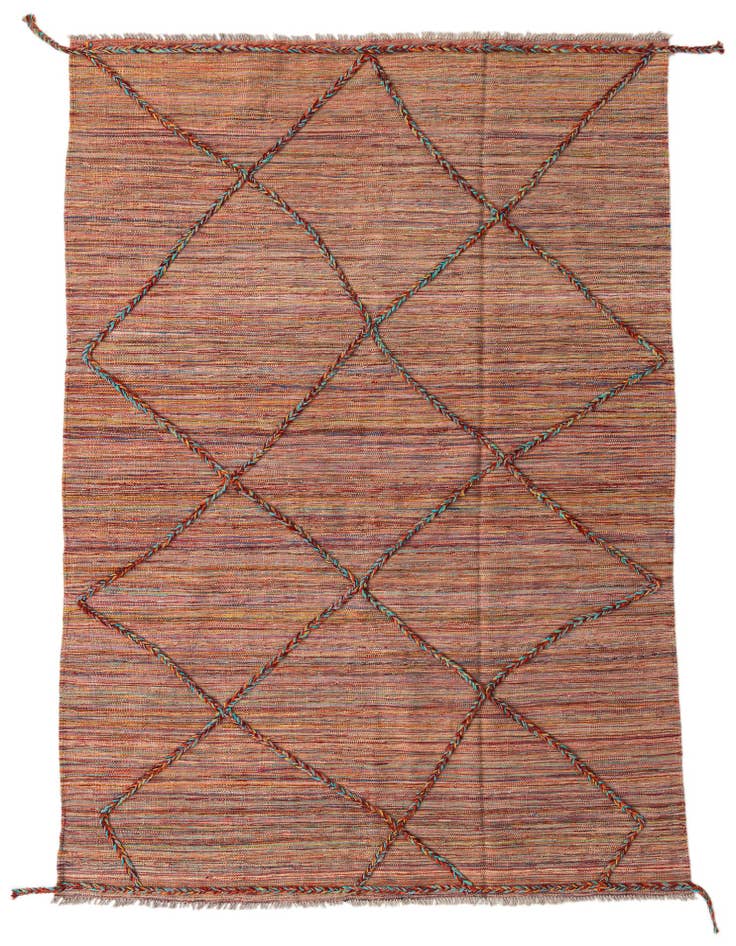 Detail image of 5' 3 x 8' Hand Knotted Moroccan Wool Rug
