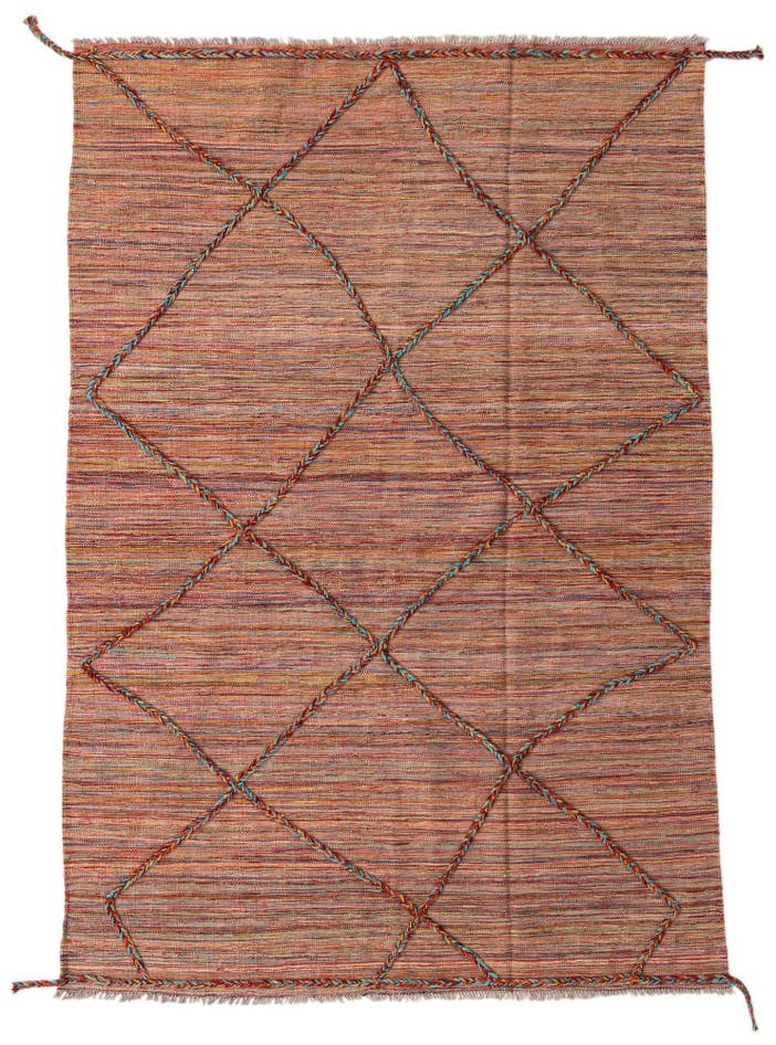 Detail image of 5' 3 x 8' Hand Knotted Moroccan Wool Rug