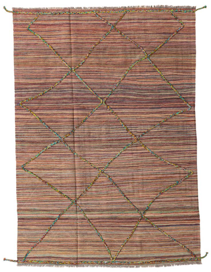 Detail image of 5' 4 x 7' 11 Hand Knotted Moroccan Wool Rug