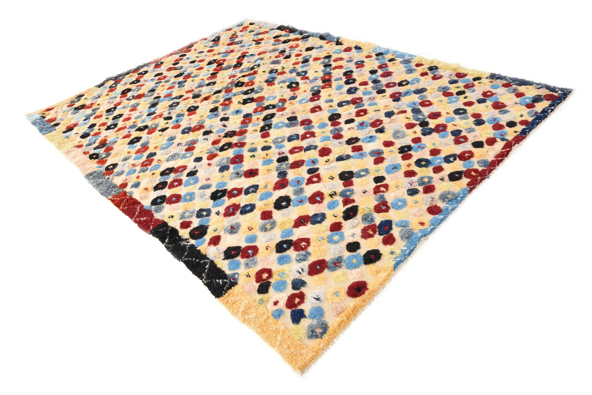 7' 7 x 10' Hand Knotted Moroccan Wool Rug