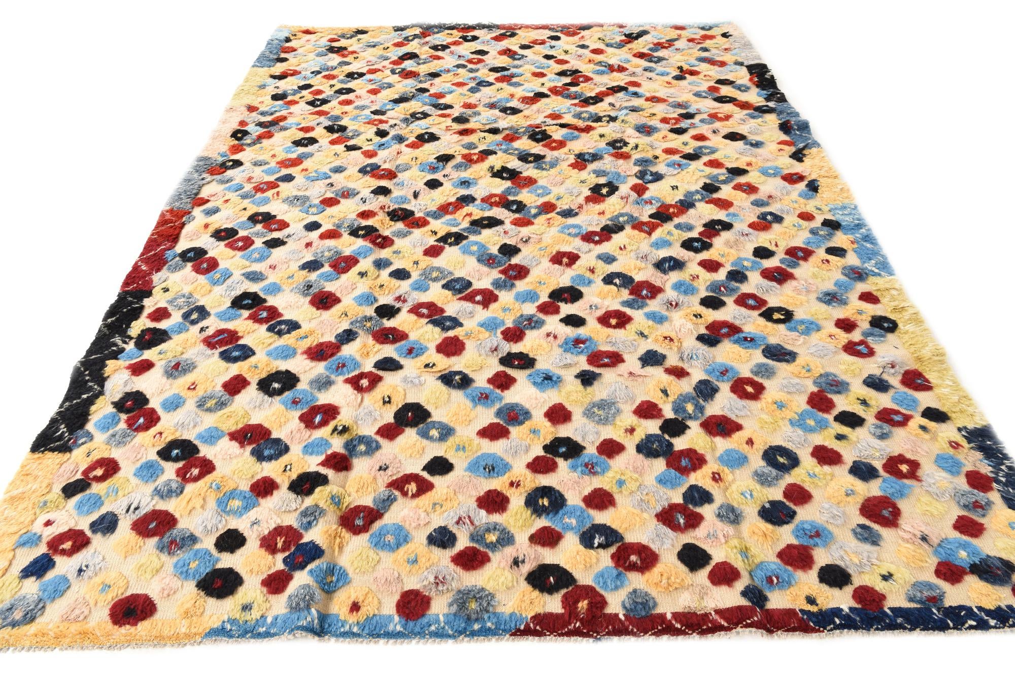 7' 7 x 10' Hand Knotted Moroccan Wool Rug