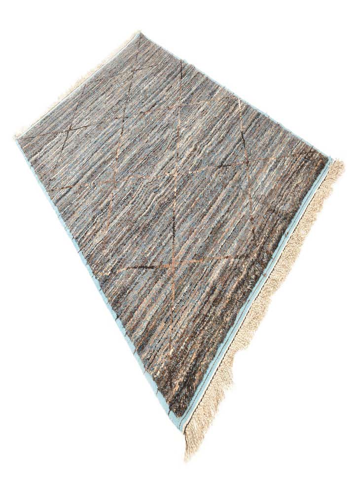 6' x 9' 2 Hand Knotted Moroccan Wool Rug