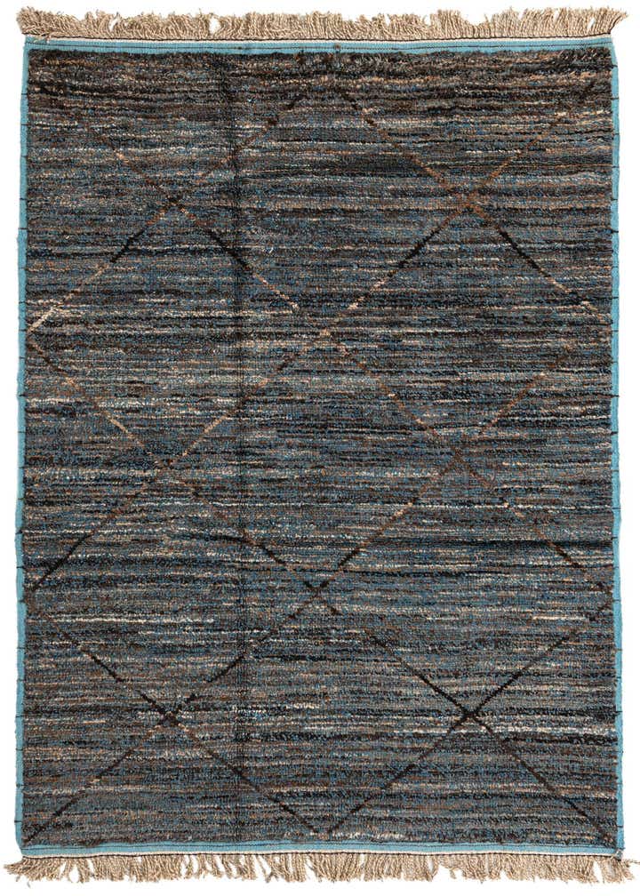 6' x 9' 2 Hand Knotted Moroccan Wool Rug