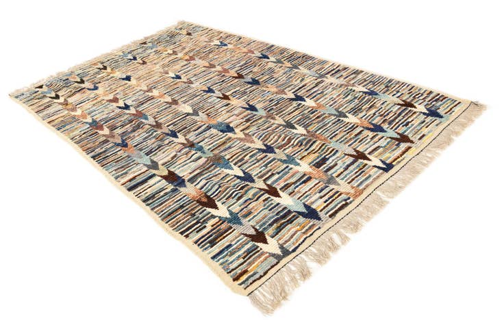 Detail image of 6' 2 x 9' 5 Hand Knotted Moroccan Wool Rug