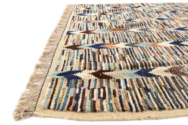 Detail image of 6' 2 x 9' 5 Hand Knotted Moroccan Wool Rug