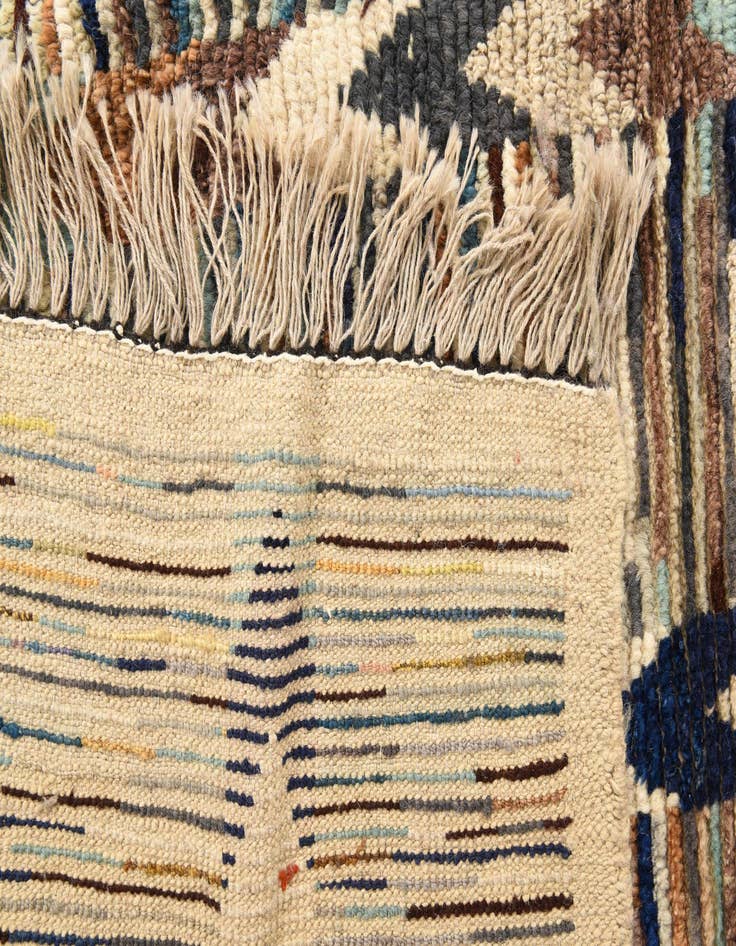 Detail image of 6' 2 x 9' 5  Hand Knotted Moroccan Wool Rug