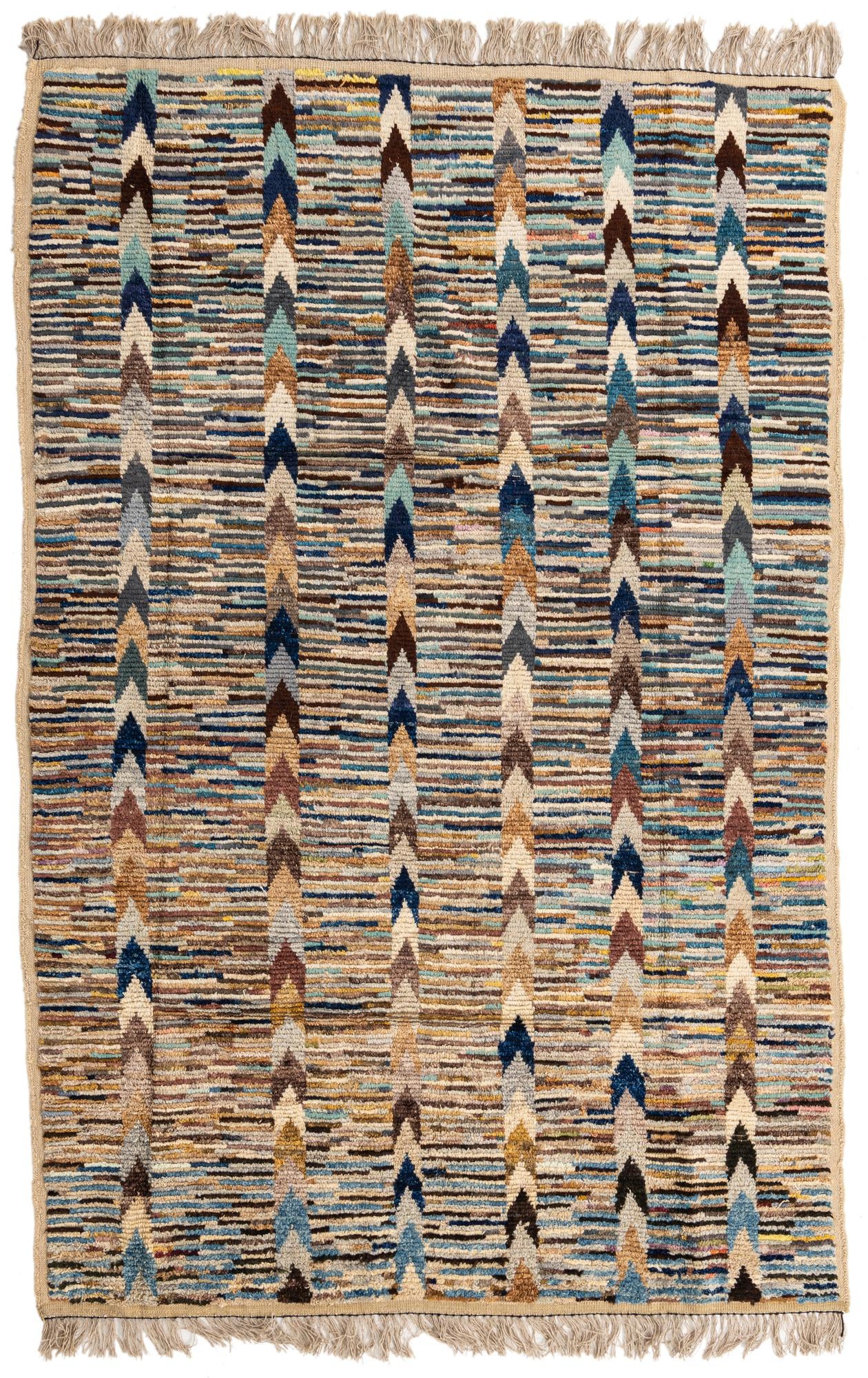 6' 2 x 9' 5 Hand Knotted Moroccan Wool Rug