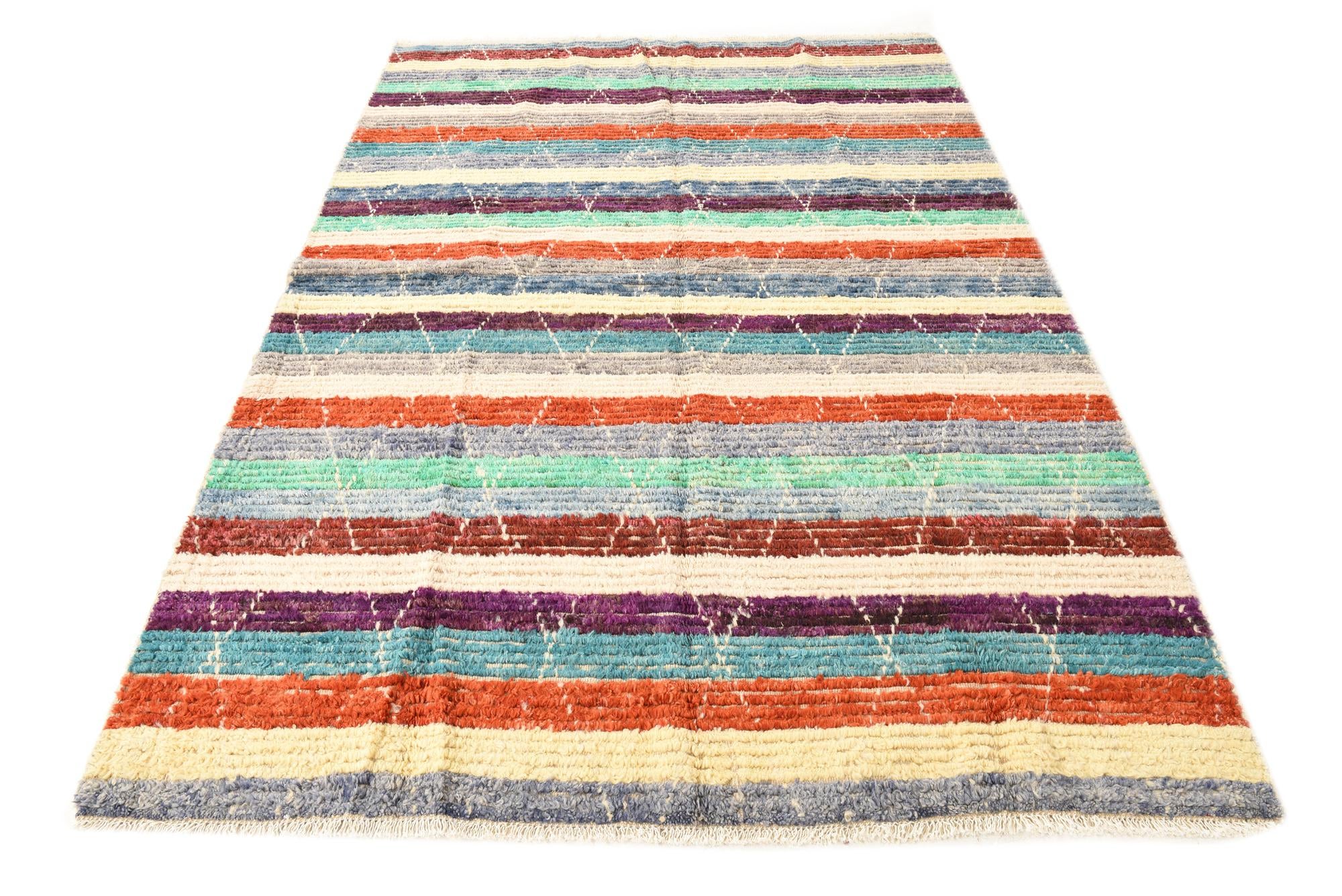 5' 7 x 8' 2 Hand Knotted Moroccan Wool Rug