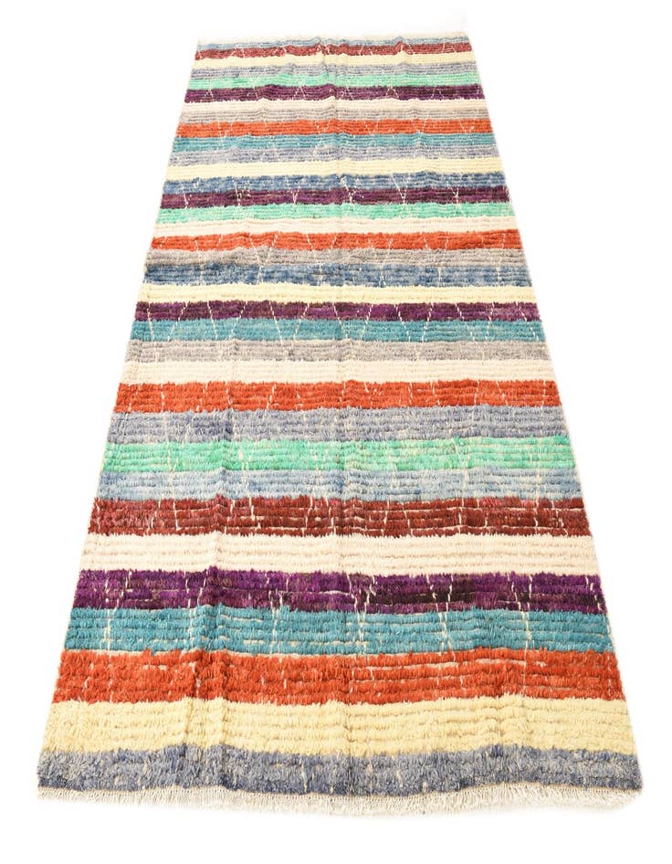 Detail image of 5' 7 x 8' 2  Hand Knotted Moroccan Wool Rug