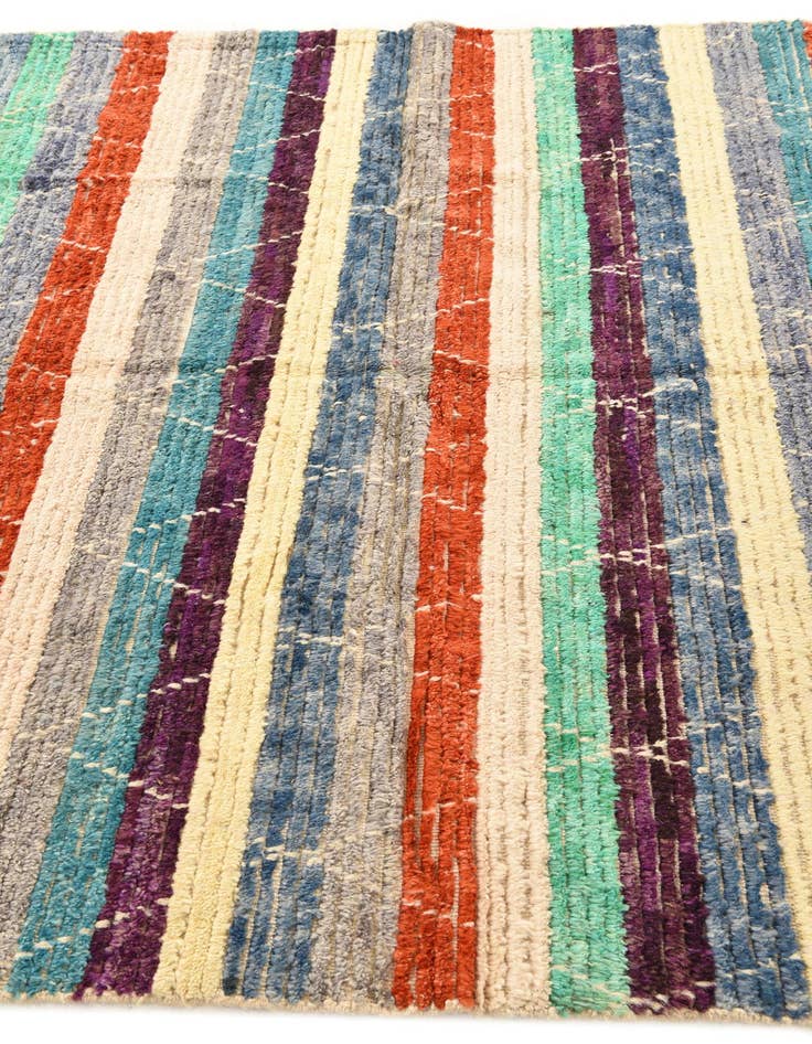 Detail image of 5' 7 x 8' 2  Hand Knotted Moroccan Wool Rug