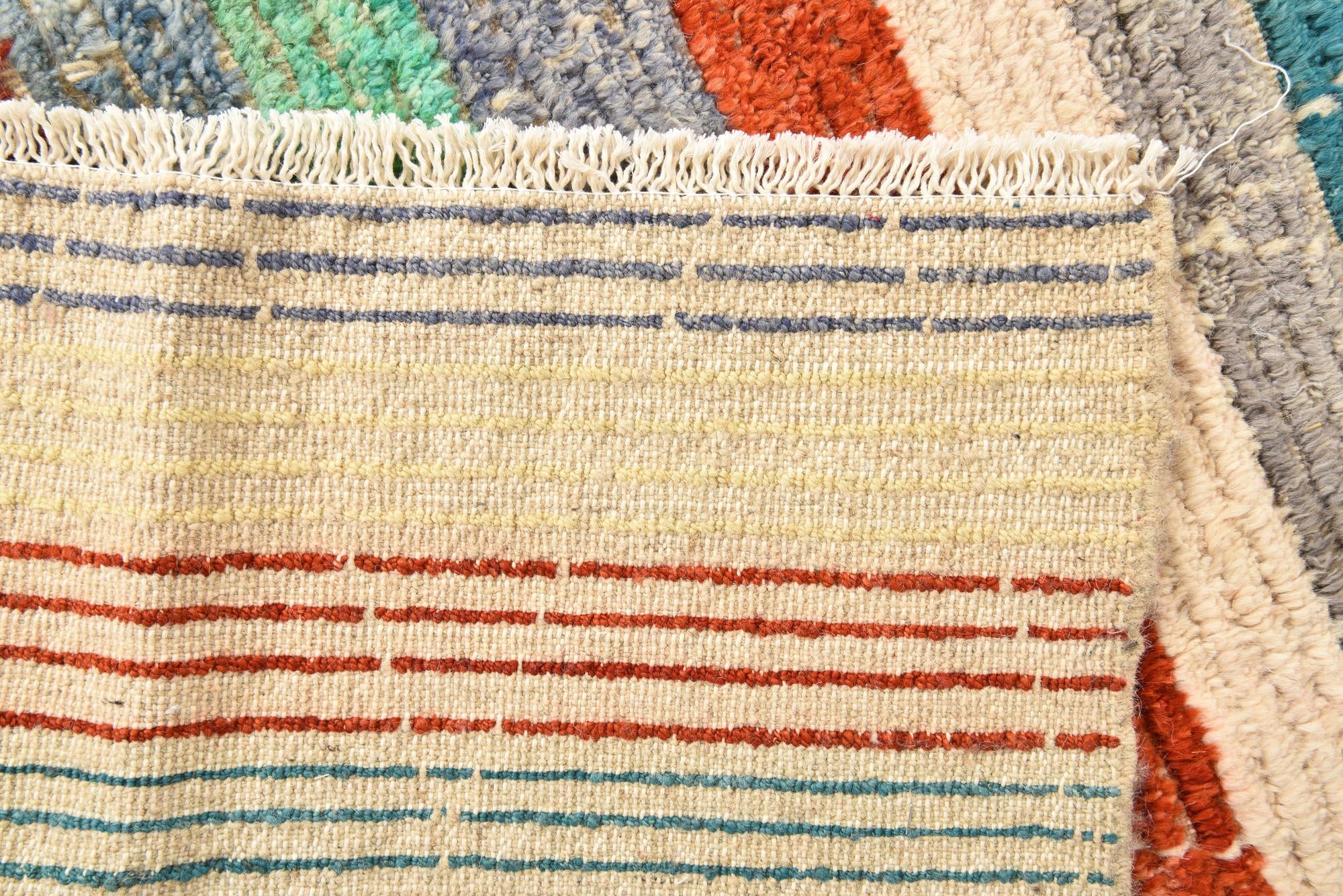 5' 7 x 8' 2 Hand Knotted Moroccan Wool Rug