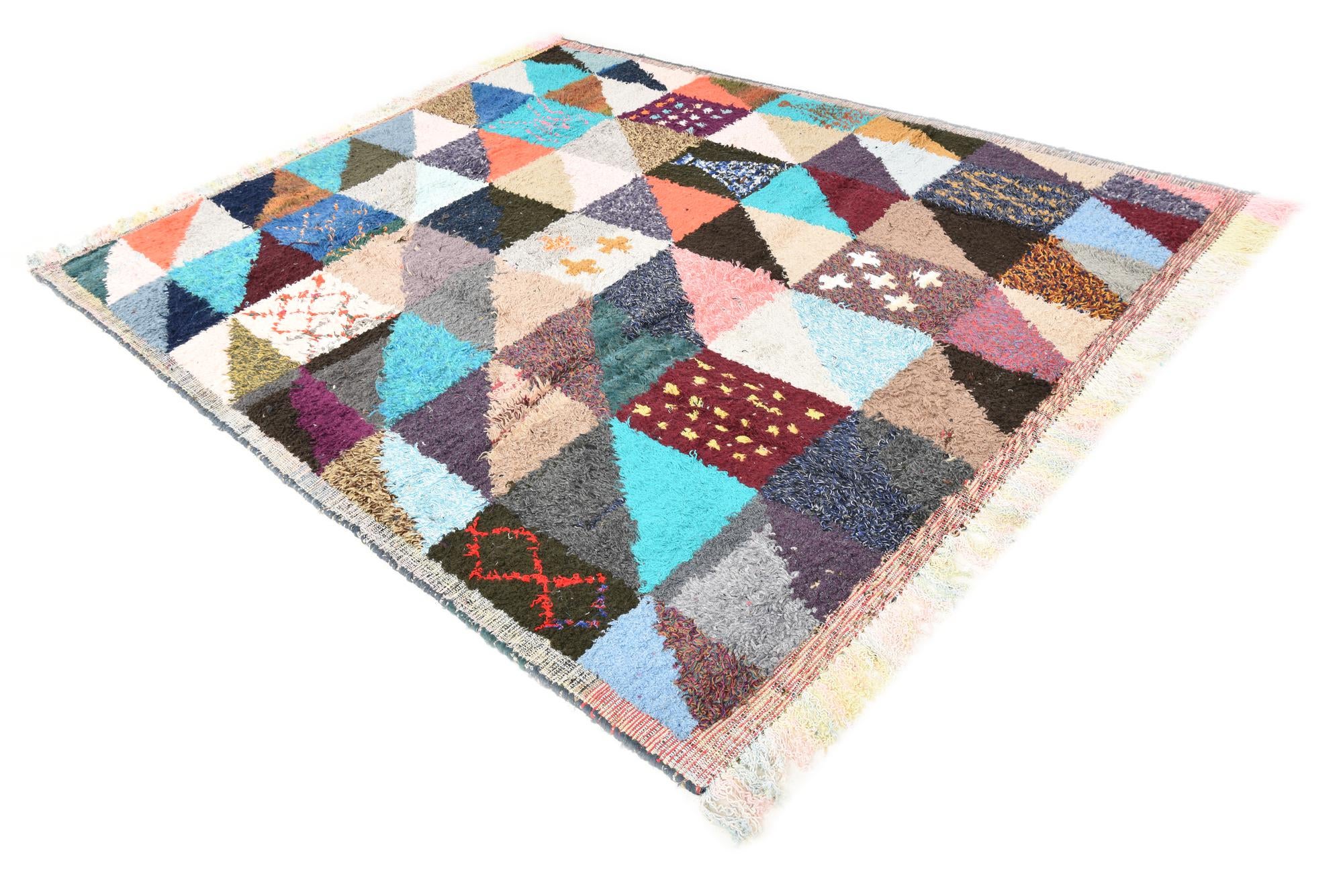 8' 1 x 9' 10 Hand Knotted Moroccan Wool Rug
