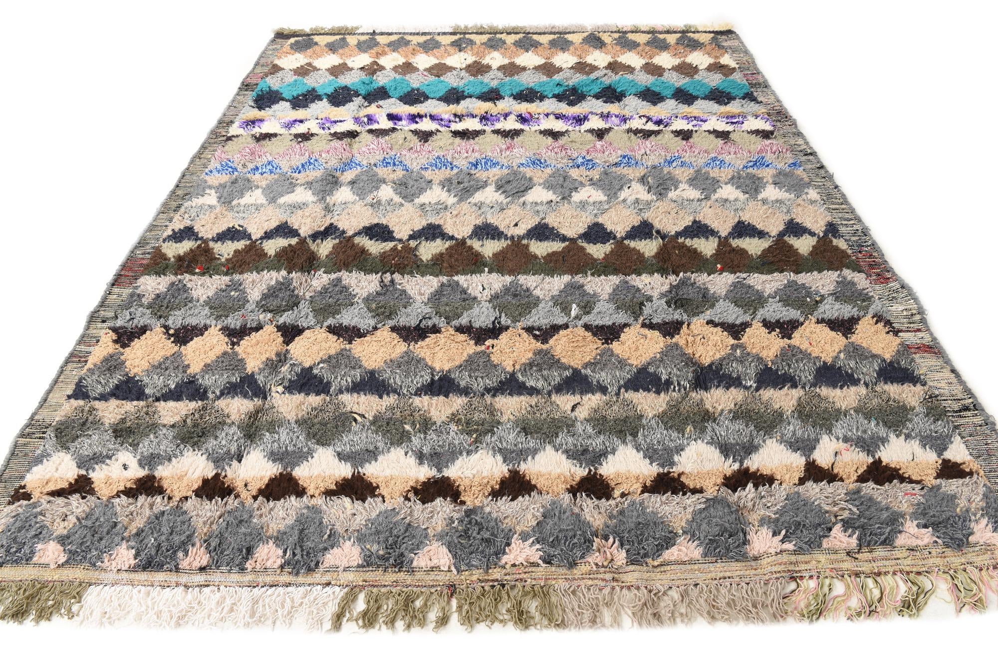 8' 2 x 10' 5 Hand Knotted Moroccan Wool Rug