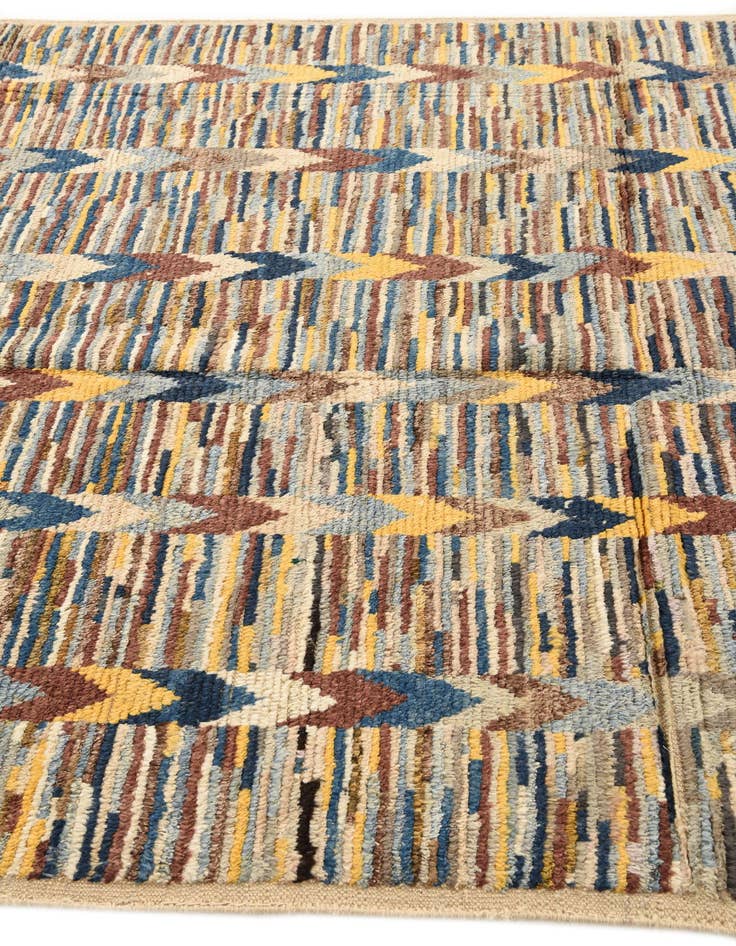 Detail image of 6' 4 x 9' 3  Hand Knotted Moroccan Wool Rug