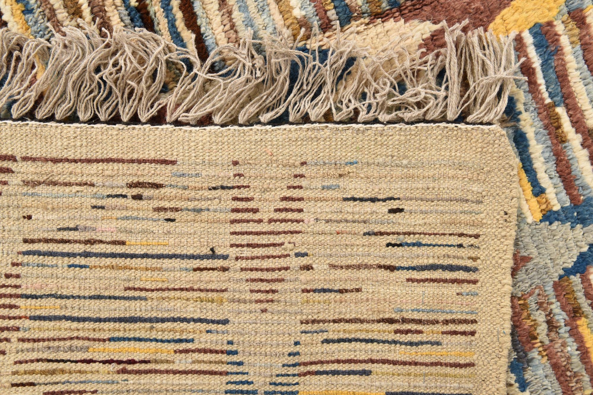 6' 4 x 9' 3 Hand Knotted Moroccan Wool Rug