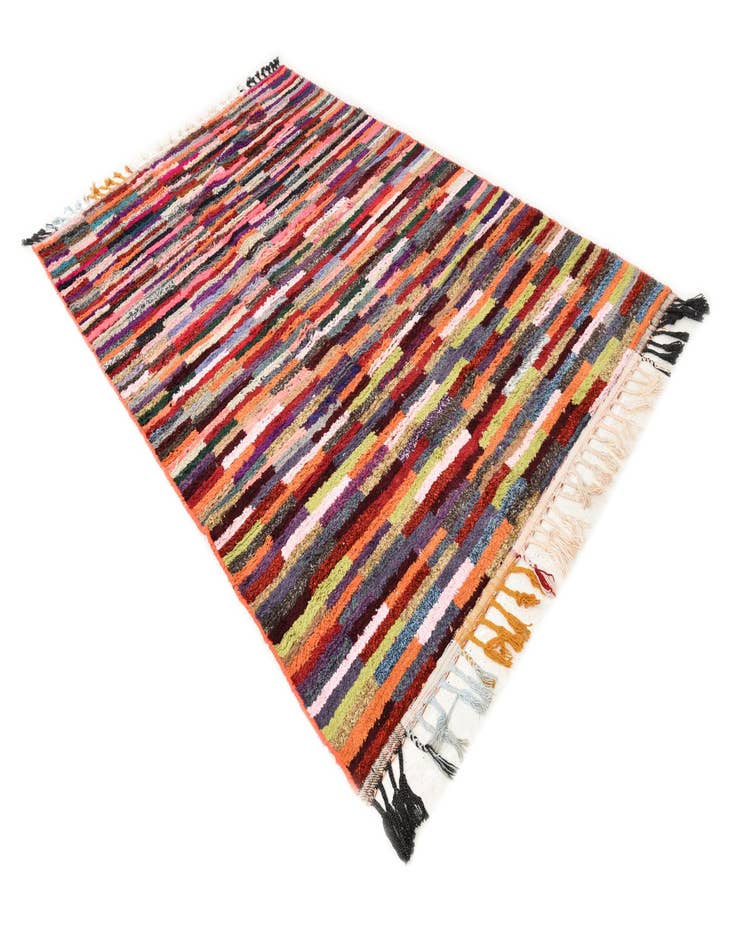 Detail image of 6' 3 x 10'  Hand Knotted Moroccan Wool Rug