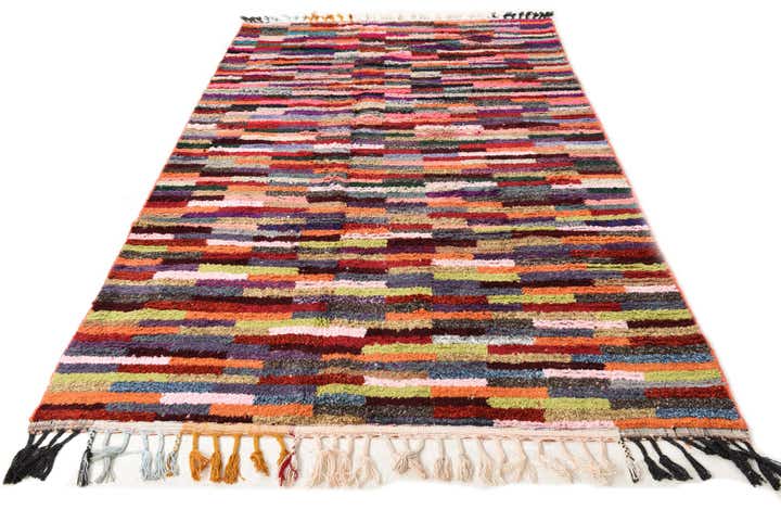 6' 3 x 10' Hand Knotted Moroccan Wool Rug