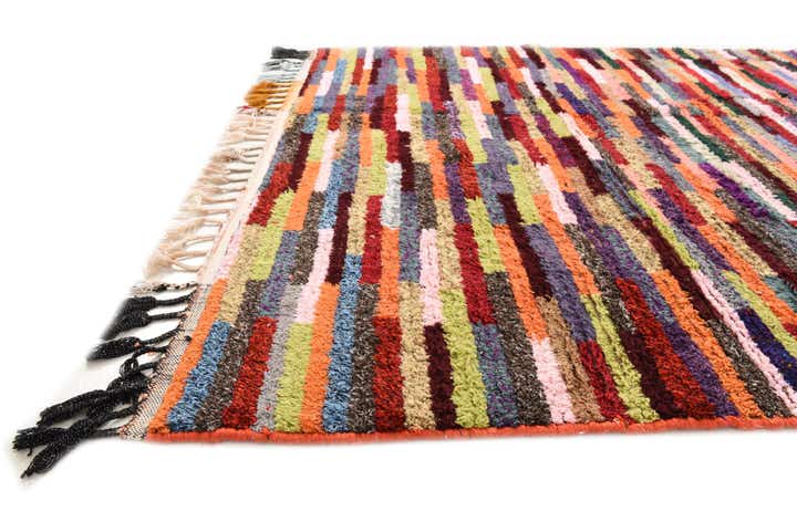 6' 3 x 10' Hand Knotted Moroccan Wool Rug