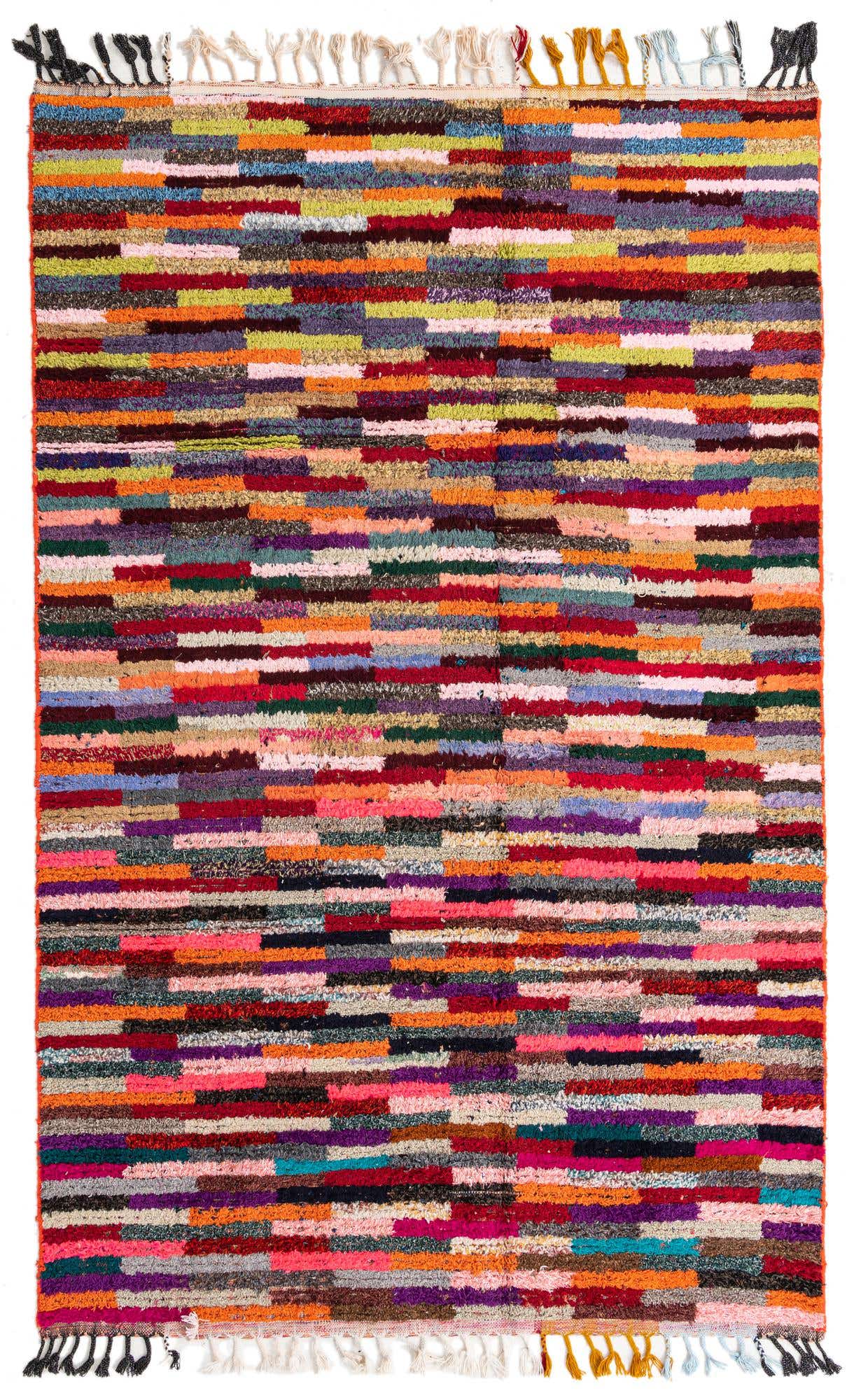 6' 3 x 10' Hand Knotted Moroccan Wool Rug