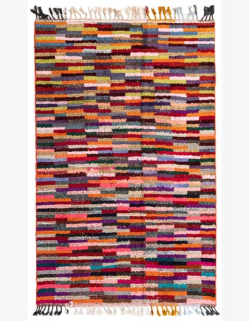 6' 3 x 10' Hand Knotted Moroccan Wool Rug