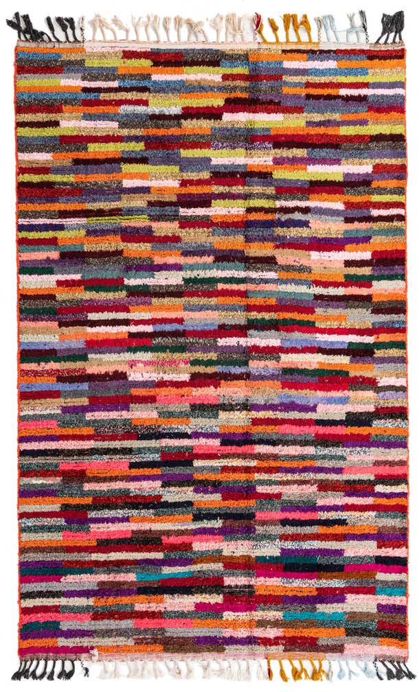 6' 3 x 10' Hand Knotted Moroccan Wool Rug