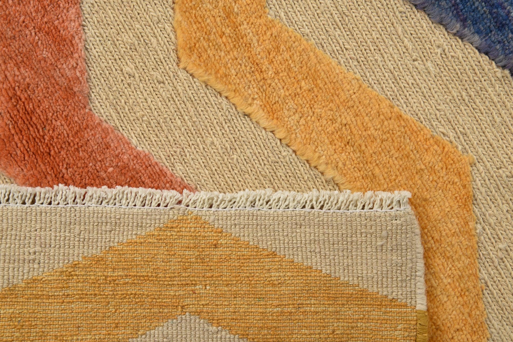 5' 1 x 7' Hand Knotted Moroccan Wool Rug
