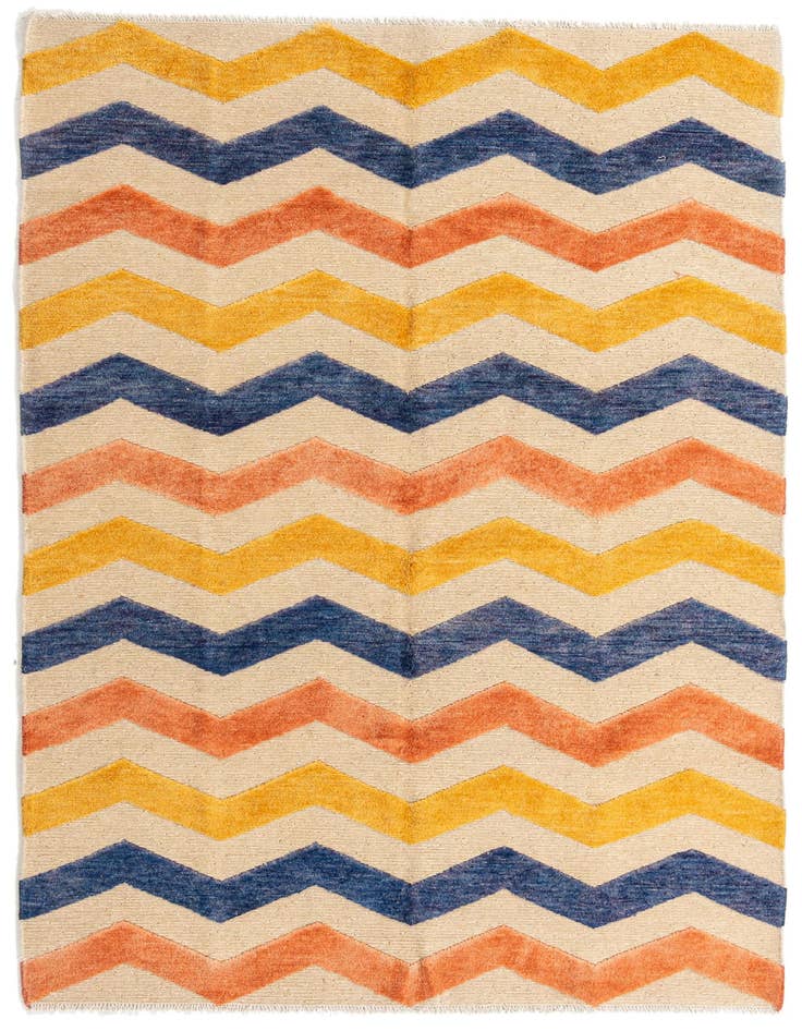 Detail image of 5' 1 x 7' Hand Knotted Moroccan Wool Rug