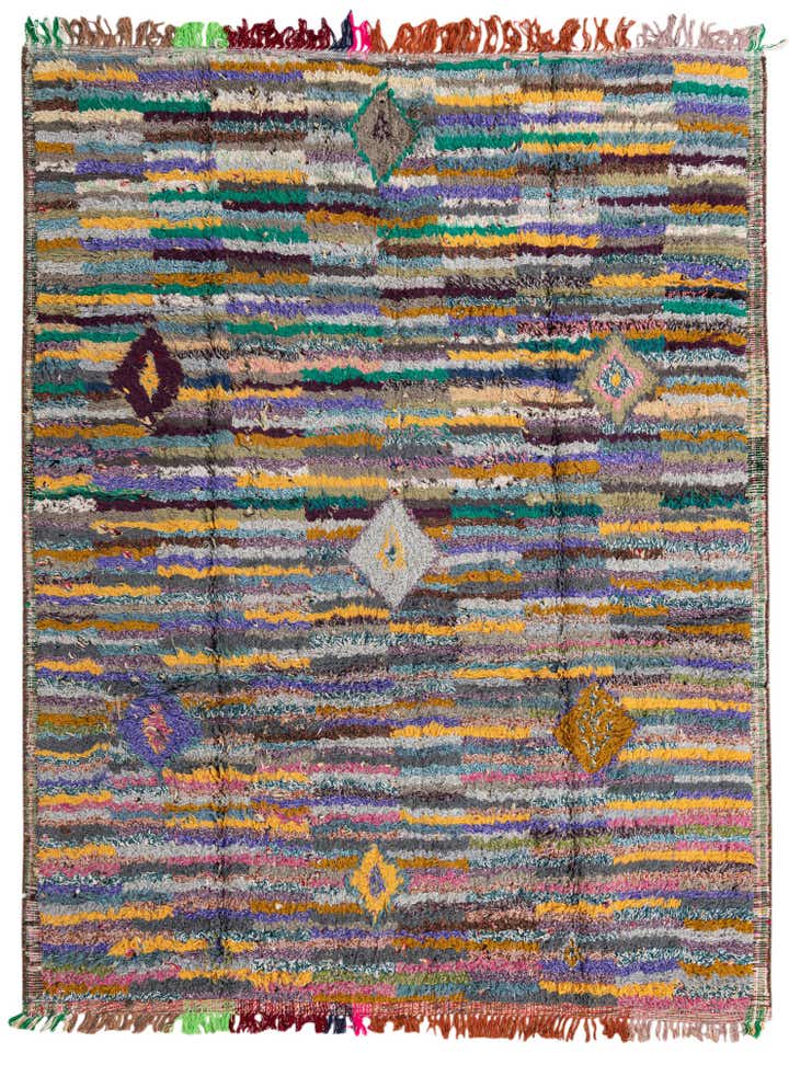 8' 2 x 10' 6 Hand Knotted Moroccan Wool Rug