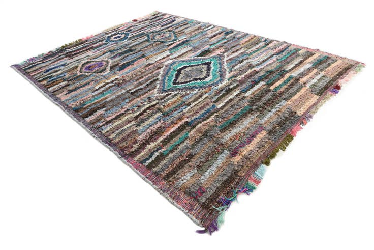 Detail image of 8' 1 x 10' 5 Hand Knotted Moroccan Wool Rug