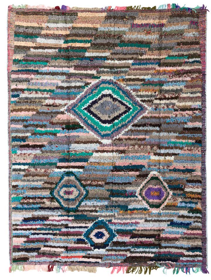 8' 1 x 10' 5 Hand Knotted Moroccan Wool Rug