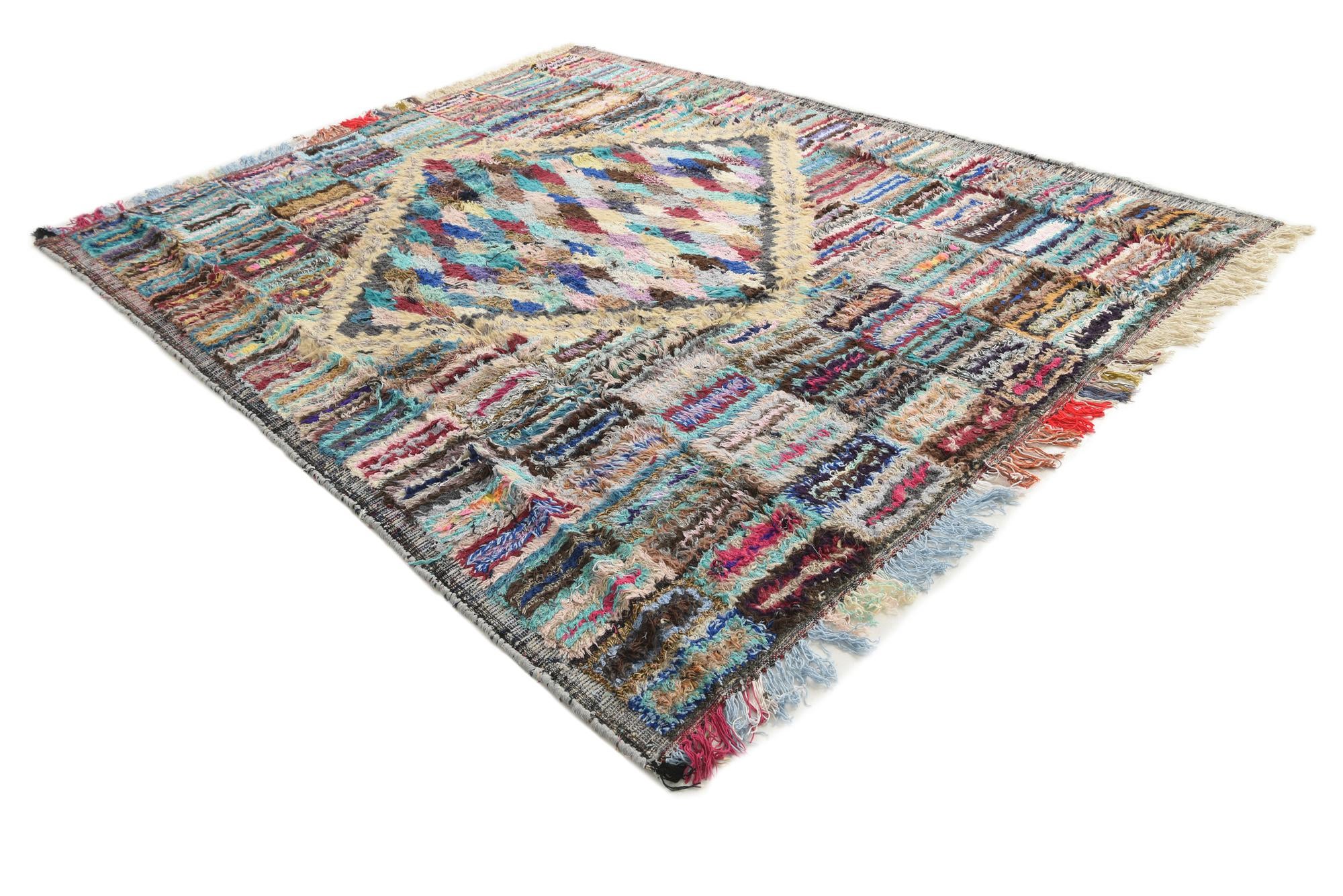 8' 2 x 10' 5 Hand Knotted Moroccan Wool Rug