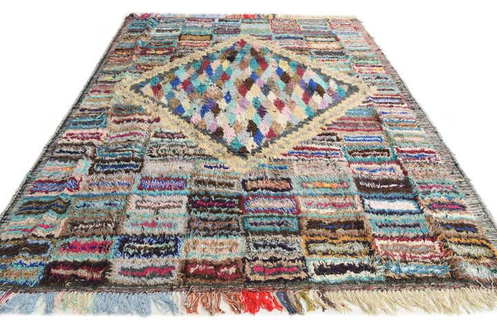 8' 2 x 10' 5 Hand Knotted Moroccan Wool Rug