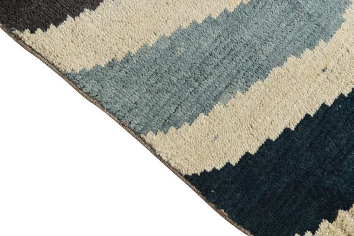 4' 2 x 6' 5 Hand Knotted Moroccan Wool Rug
