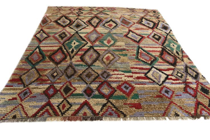 Detail image of 7' 7 x 9' 6 Hand Knotted Moroccan Wool Rug