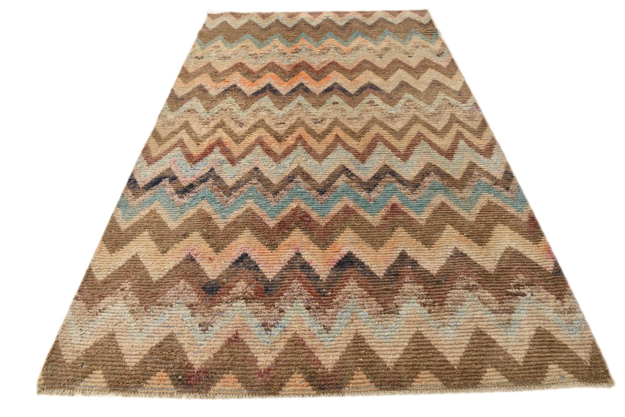 5' 10 x 9' 10 Hand Knotted Moroccan Wool Rug