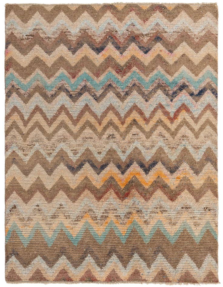 Detail image of 5' 10 x 9' 10 Hand Knotted Moroccan Wool Rug
