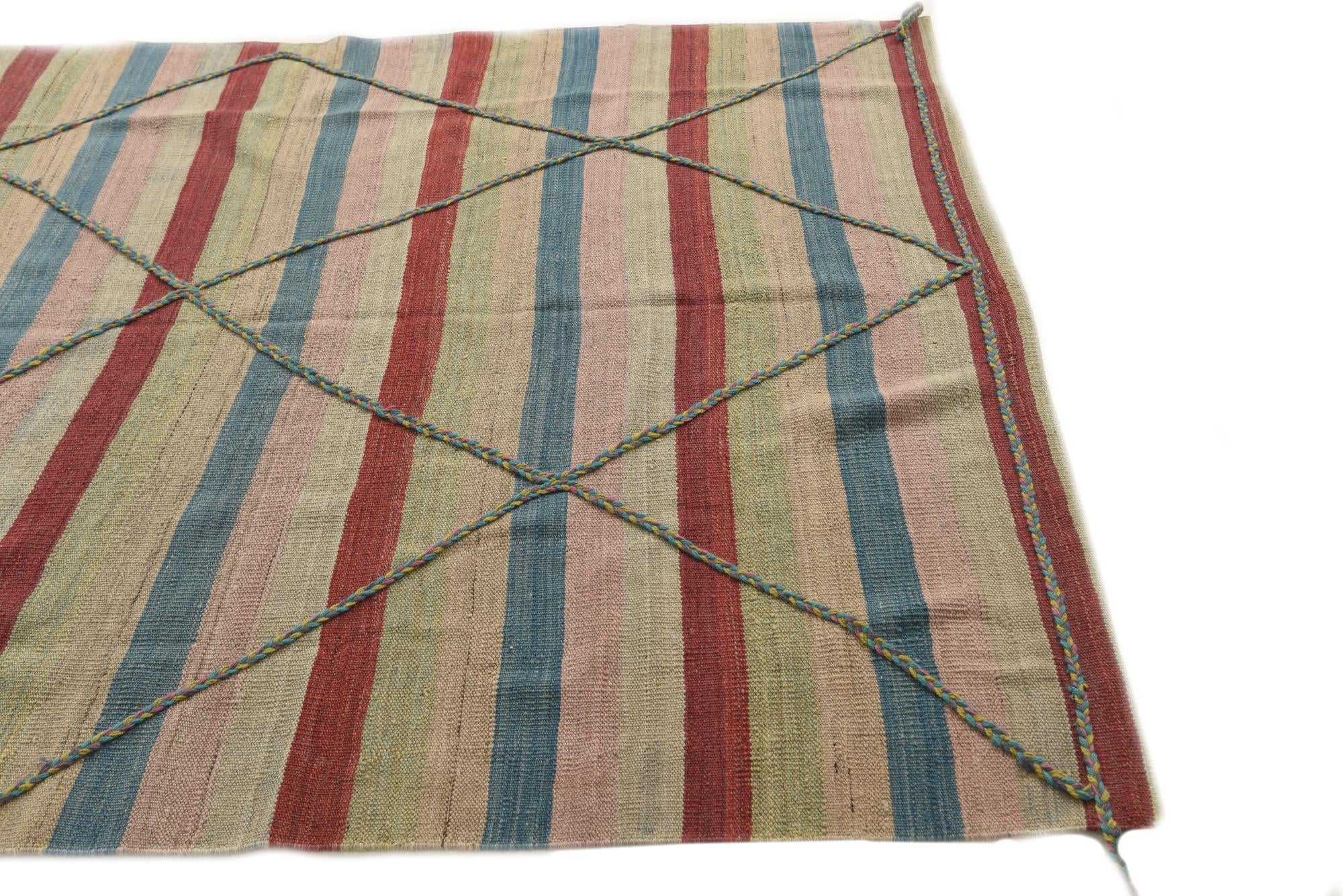 5' 7 x 7' 6 Hand Knotted Moroccan Wool Rug