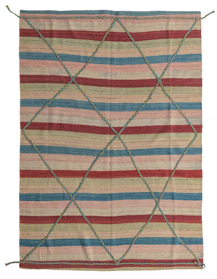 Detail image of 5' 7 x 7' 6 Hand Knotted Moroccan Wool Rug