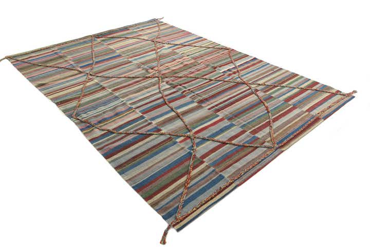 6' 6 x 9' 4 Hand Knotted Moroccan Wool Rug