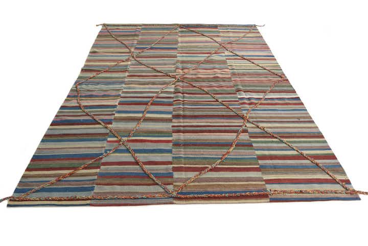 6' 6 x 9' 4 Hand Knotted Moroccan Wool Rug