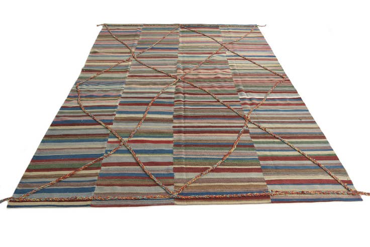Detail image of 6' 6 x 9' 4 Hand Knotted Moroccan Wool Rug
