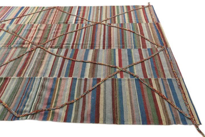 6' 6 x 9' 4 Hand Knotted Moroccan Wool Rug