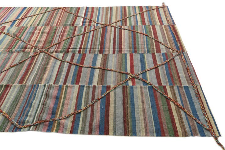 Detail image of 6' 6 x 9' 4 Hand Knotted Moroccan Wool Rug
